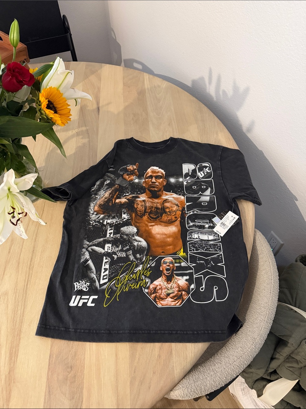 UFC Black Charles Oliveira Graphic Short Sleeve Tee